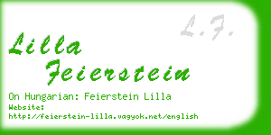 lilla feierstein business card